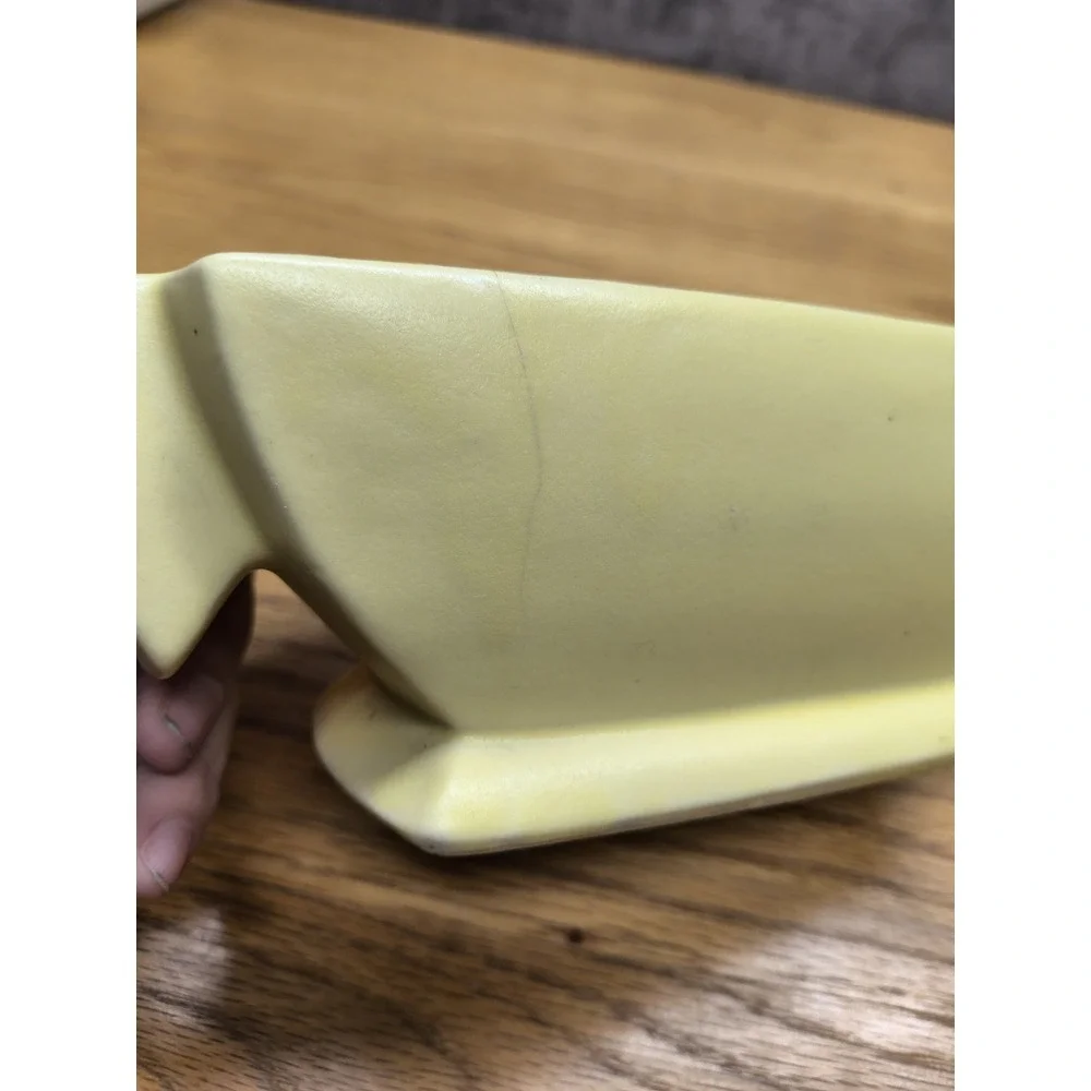 McCoy Pottery Planter Yellow Art Deco No. 341 Garden Club Matte MCM Vintage‎